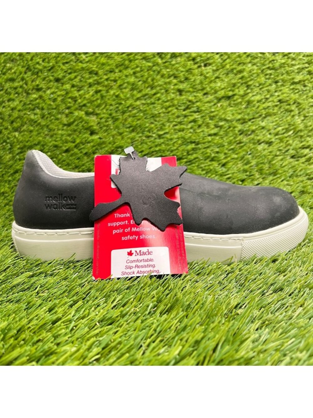 Mellow Walk Jessica Womens Size 6E Black Steel Toe Safety Work Slip-On Shoes